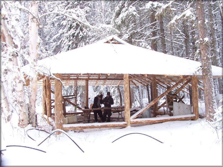 party barn in winter